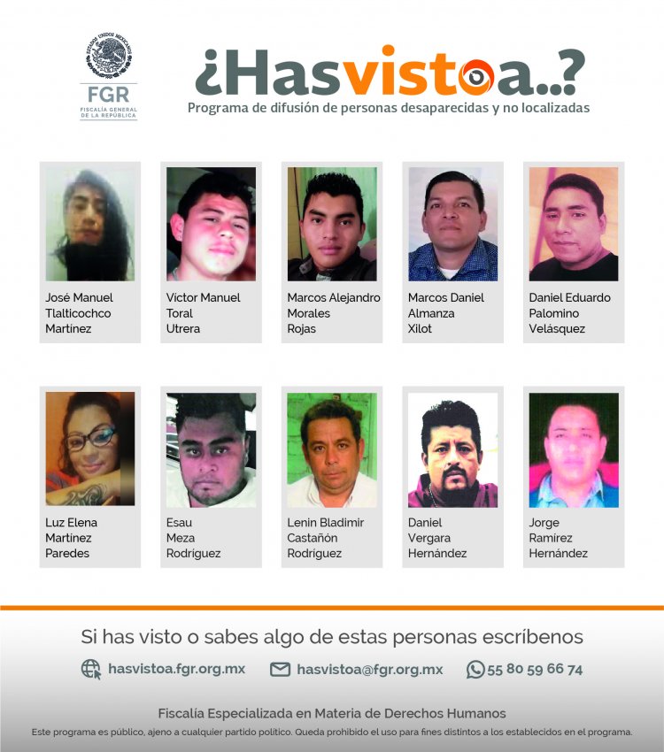 Se solicita el apoyo de la comunidad  para hallar a personas desaparecidas