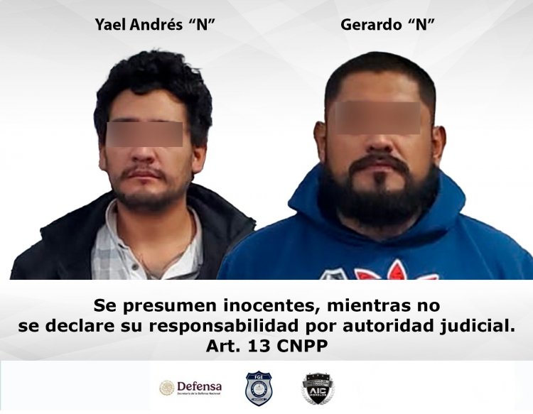 Gerardo y Andrés, detenidos con armas largas y con droga en Puente de ixtla