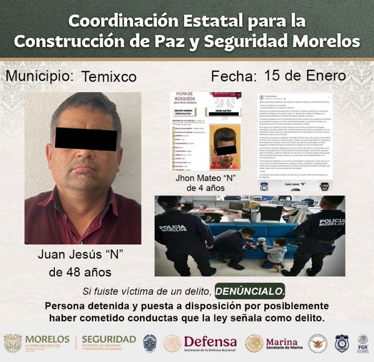 Culpables de homicidio, feminicidio, robo  y desaparición de personas, capturados