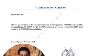 INTERPOL retira la ficha roja en contra del ex gobernador de Tamaulipas, Francisco García Cabeza de Vaca