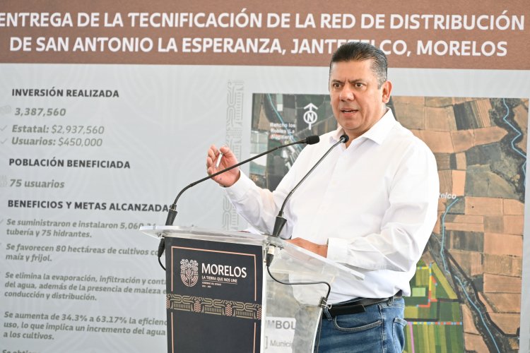 Ejido San Antonio tiene nueva  tecnificación de red de agua