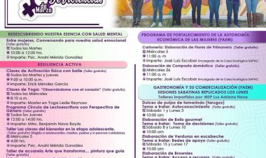 Amplia cartelera del Instituto de  la Mujer capitalino durante marzo