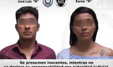 Pescaron a esta pareja con  una camioneta Nissan robada