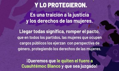 Colectivos feministas convocan a marcha este 29 de marzo contra Cuauhtémoc Blanco