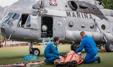 Ya se combate incendio en Tepoztlán por la  vía aérea