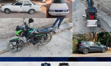 Tres vehículos de procedencia  ilícita, recuperados en zona Sur