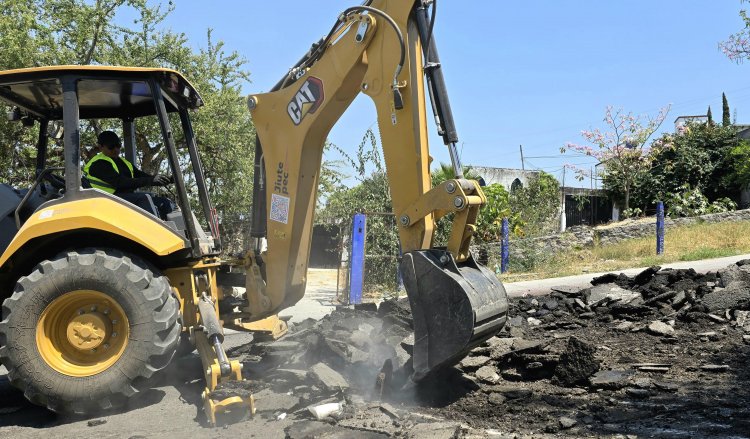 Comenzó ayuntamiento de Jiutepec la rehabilitación de Subida a Tamoanchan