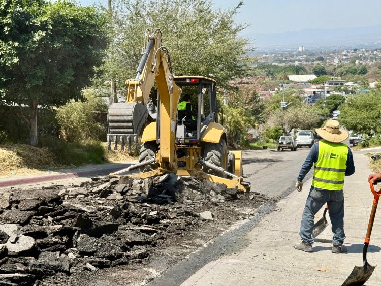 Comenzó ayuntamiento de Jiutepec la rehabilitación de Subida a Tamoanchan