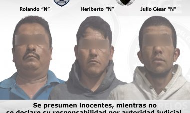Cayó trío de presuntos  peligrosos delincuentes
