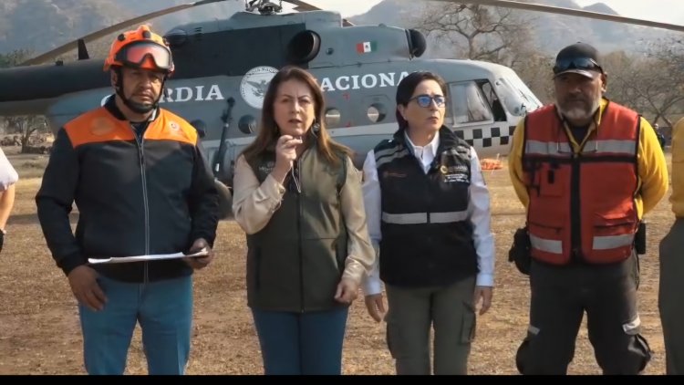 Población, sin riesgo por fuego en Las Tirolesas: gobernadora
