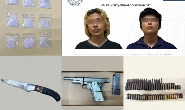 Detiene AIC a pareja  con droga y un arma