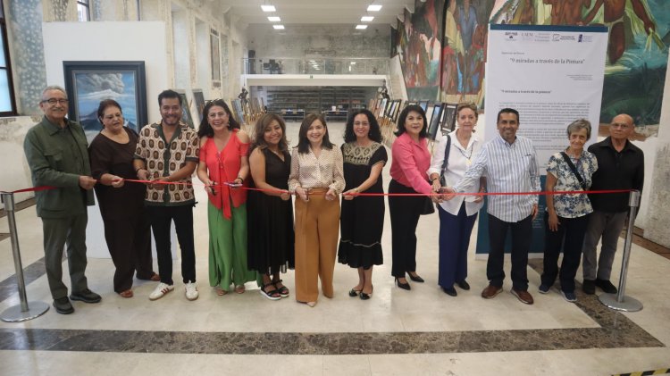 Presentaron la expo "Nueve  miradas a través de la pintura"