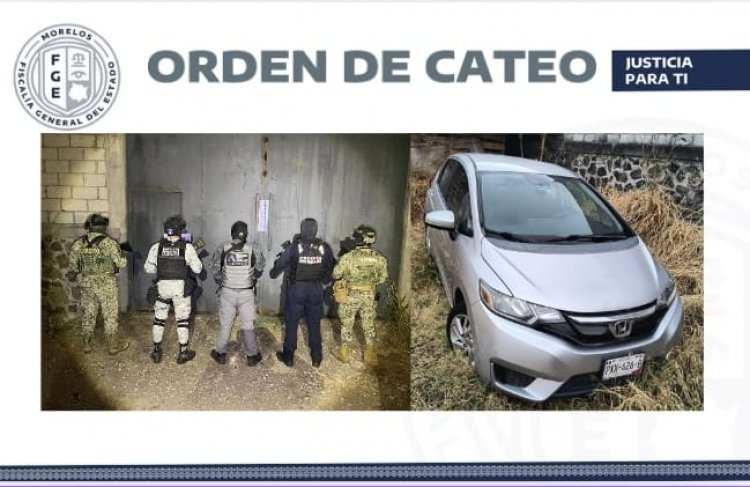 Aseguran predio en Tepoztlán usado para desmantelar autos