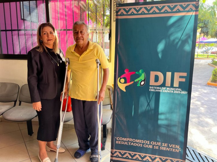 DIF Emiliano Zapata continúa entregando aparatos funcionales