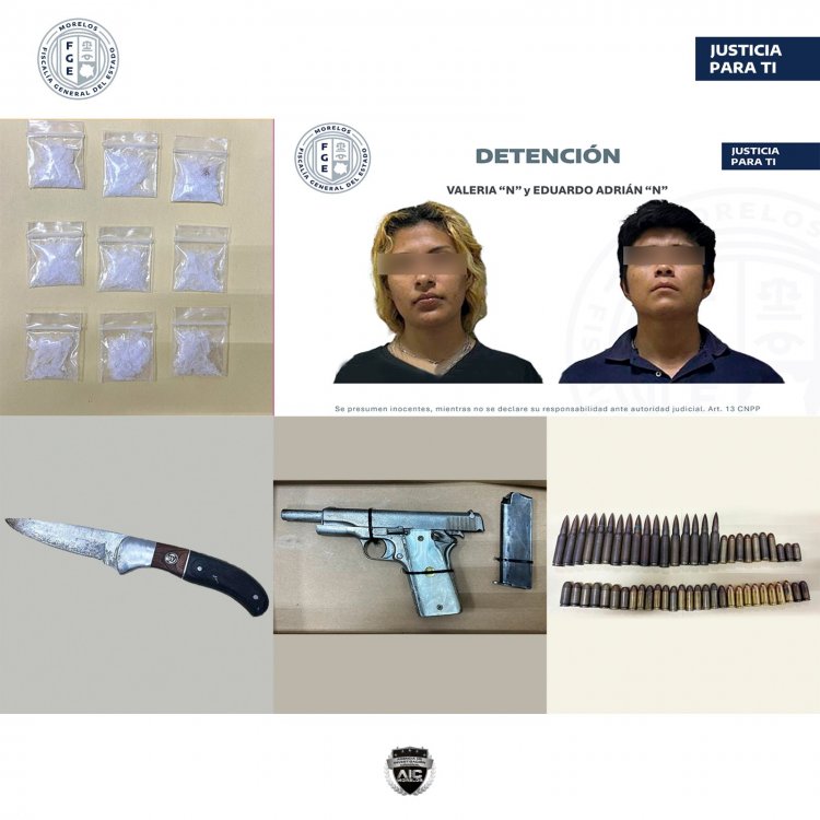 Detiene AIC a pareja  con droga y un arma