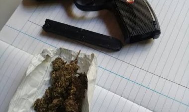 Lo atraparon con pistola y  marihuana en Tetela del V.