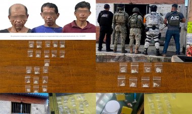 En cateo, aseguran casa usada  en venta de droga y atrapan a 3