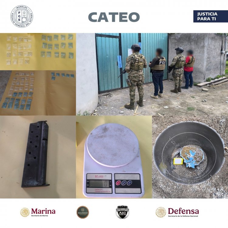 Encontraron drogas en 2 domicilios en Jojutla