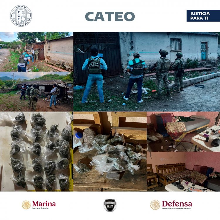 En Tlaquiltenango, descubrieron un inmueble usado en venta de droga