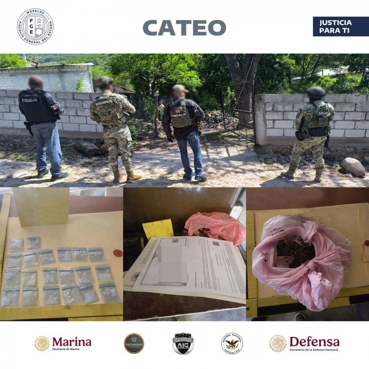 En la búsqueda de narcóticos, catean casa en Tlaquiltenango