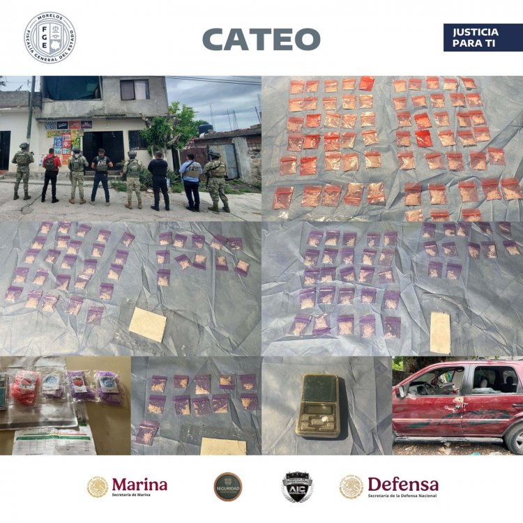 Cateo en Puente de Ixtla en domicilio donde manejaban estupefacientes