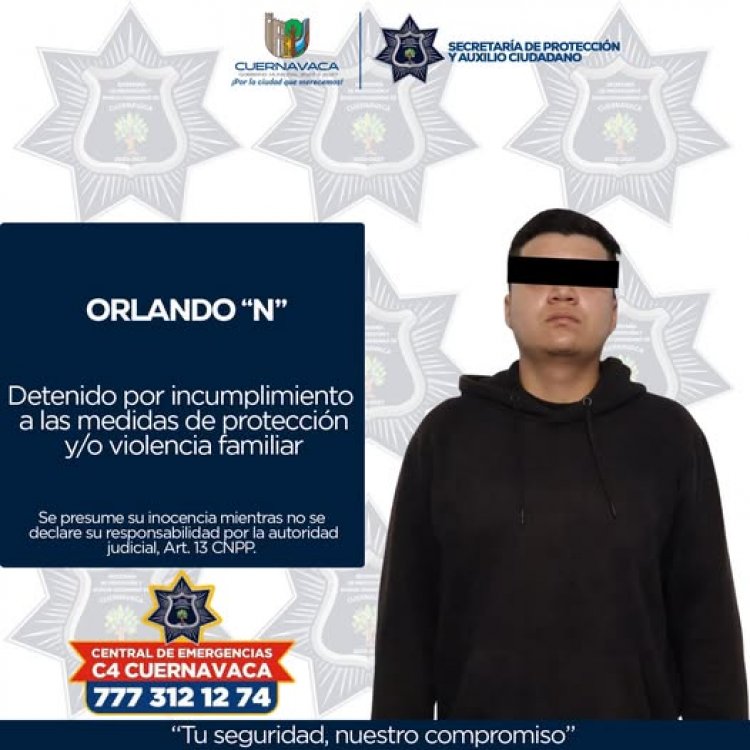 Por agresiones y amenazas fue aprehendido Orlando N