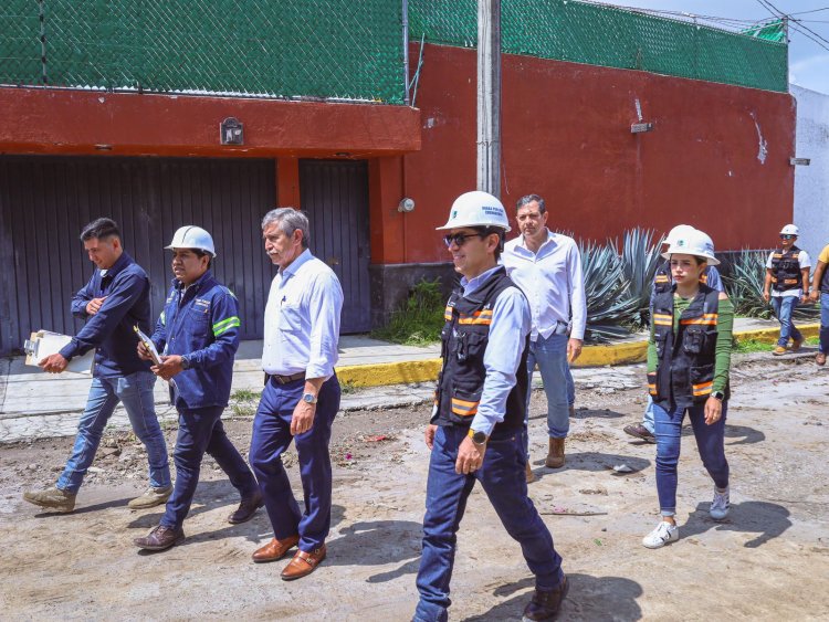 Vecinos reconocieron la obra  de agua en calle Monte Falco