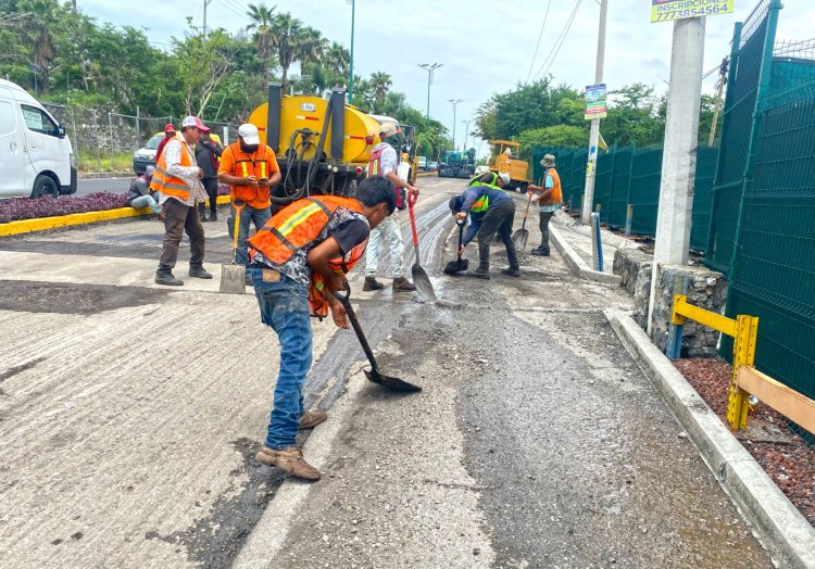 Avanza la rehabilitación del libramiento  Diez, municipios de Jiutepec y Zapata