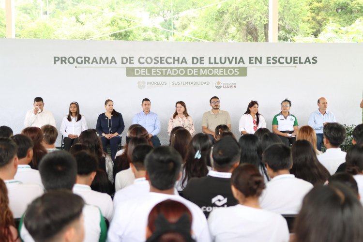 Jiutepec refuerza sostenibilidad con  su Conalep en la Cosecha de Lluvia