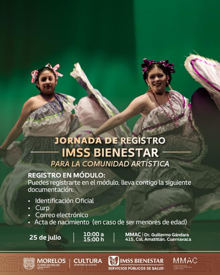 Abren registro a IMSS bienestar  en favor de artistas y creadores