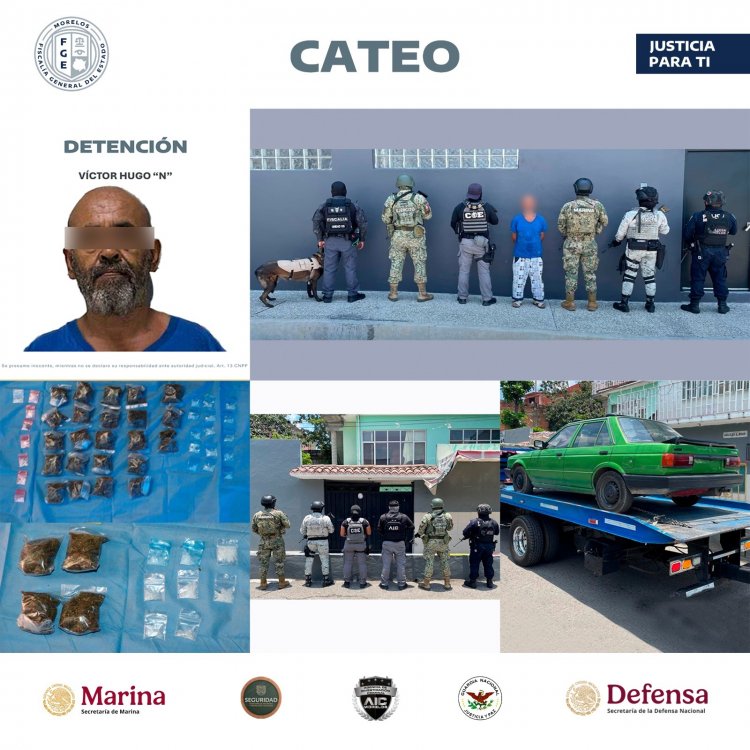 Cayó uno en cateo en un presunto domicilio usado para vender droga