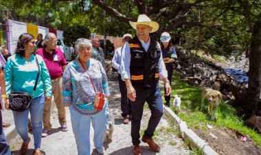 Se refuerza un muro de contención en  Cuernavaca por seguridad de familias