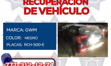 Una camioneta y una moto, recuperados en Cuernavaca