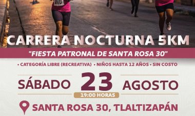 Convocan a una carrera  nocturna en Tlaltizapán
