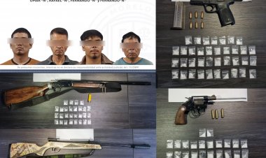 Cayeron cuatro con drogas en Jojutla, durante un cateo