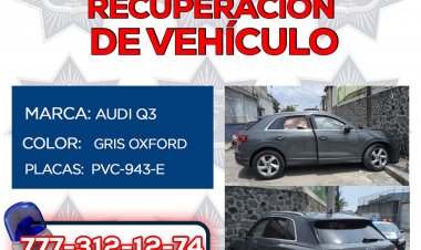Tras persecución, recuperan  una camioneta Audi robada