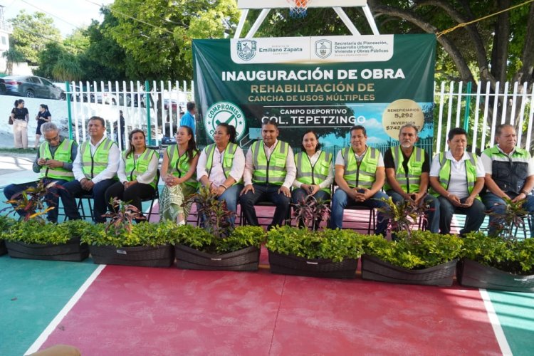 Inauguró Santos Tavarez cancha de usos múltiples