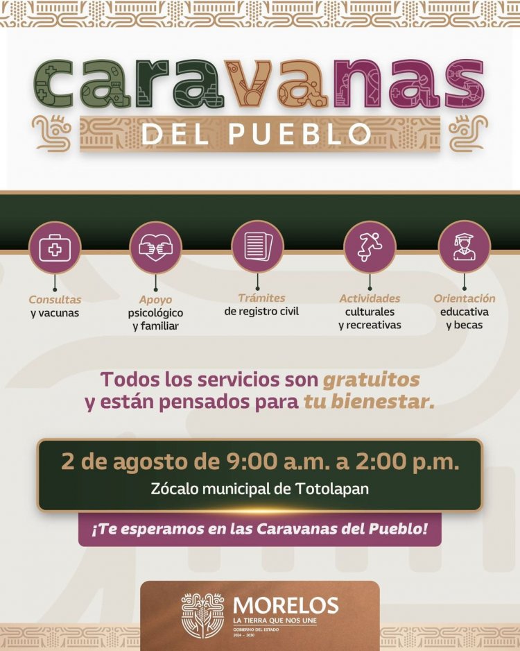 Llegan las Caravanas del Pueblo a totolapan