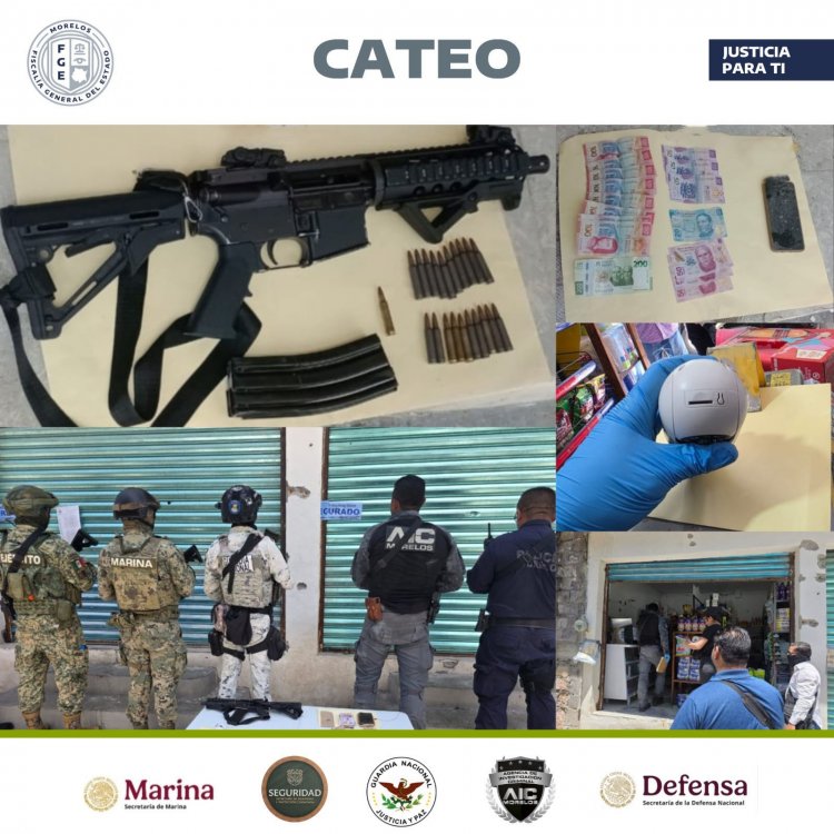 Investigando homicidio, dan con un domicilio y aseguran arma y cartuchos