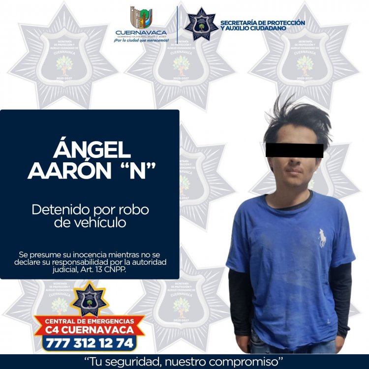Importantes golpes contra crimen  en Cuernavaca en última semana
