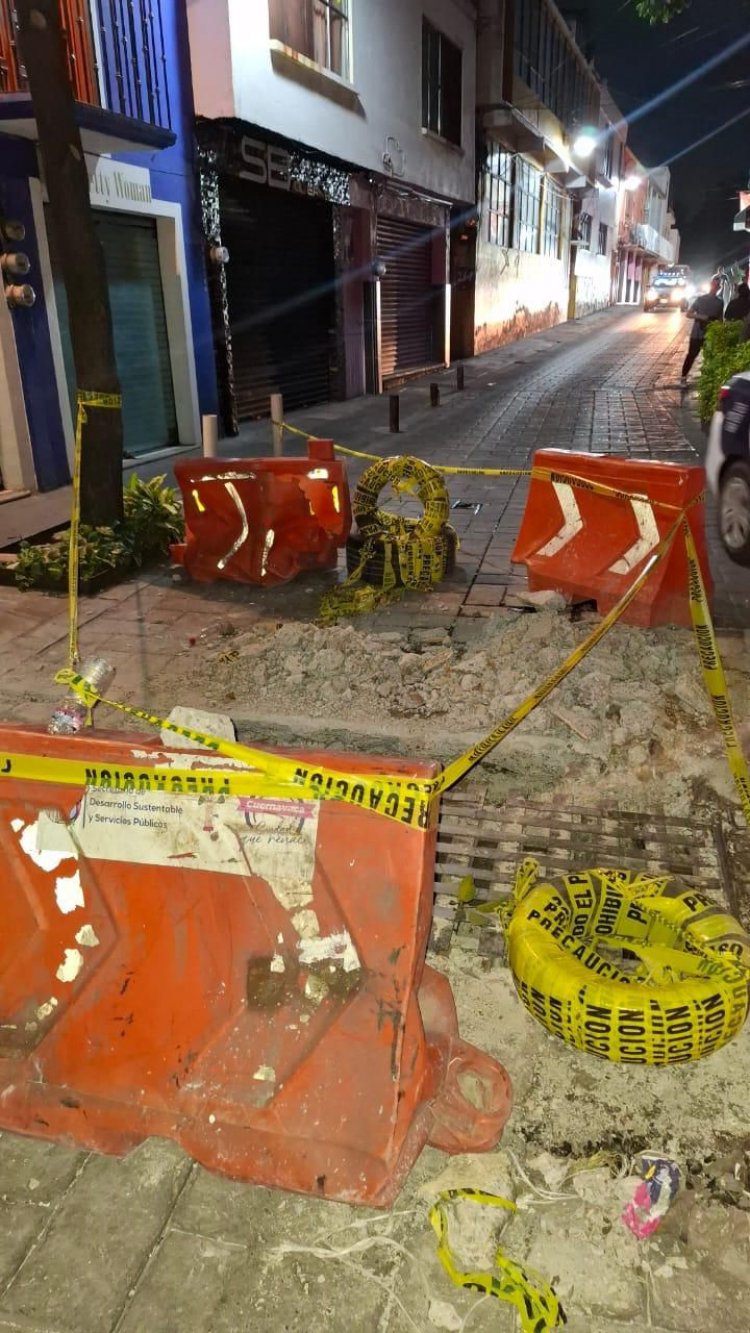Se cambia rejilla pluvial en calle Gutenberg de la capital