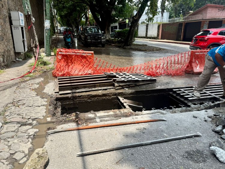 En la Av. Gustavo Díaz O. se sustituyó rejilla pluvial