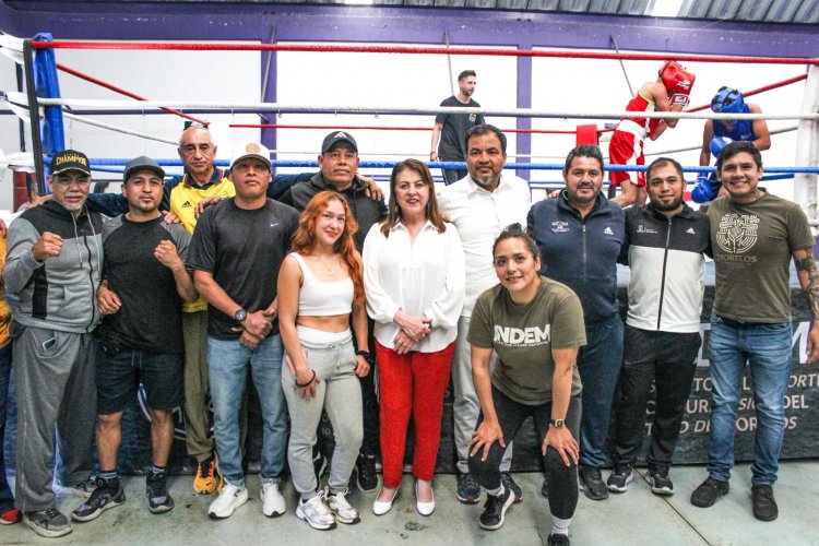 Destaca Tania Perches el desarrollo del boxeo aquí