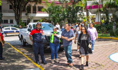Con activa participación, Cuernavaca en simulacro