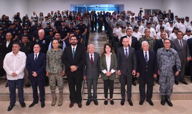 Margarita González y  Edgar Maldonado encabezan apertura de curso de formación para nuevos elementos de la FGE Morelos