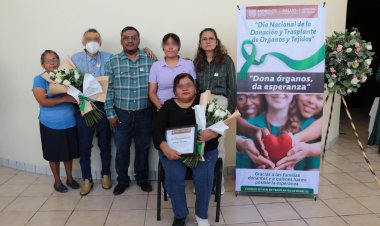 Reconocen a familias donadoras  de órganos y tejidos en Morelos