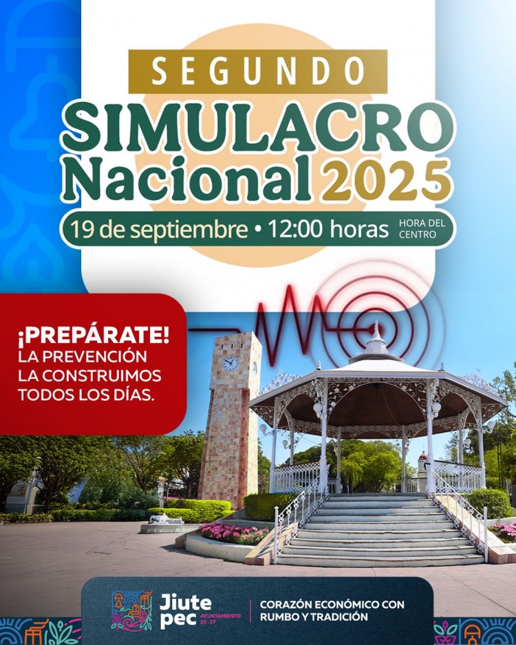 Invita Jiutepec a simulacro 2025