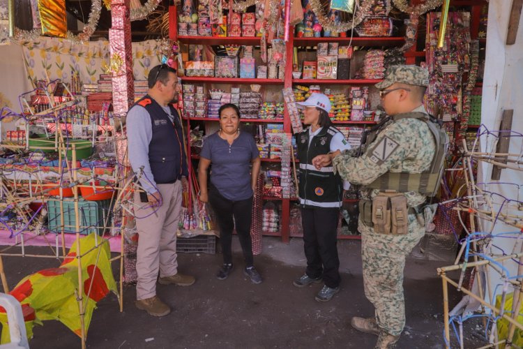 Supervisaron venta de pirotecnia en Xoxocotla