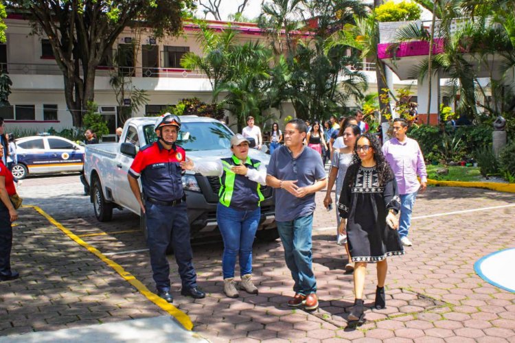 Con activa participación, Cuernavaca en simulacro
