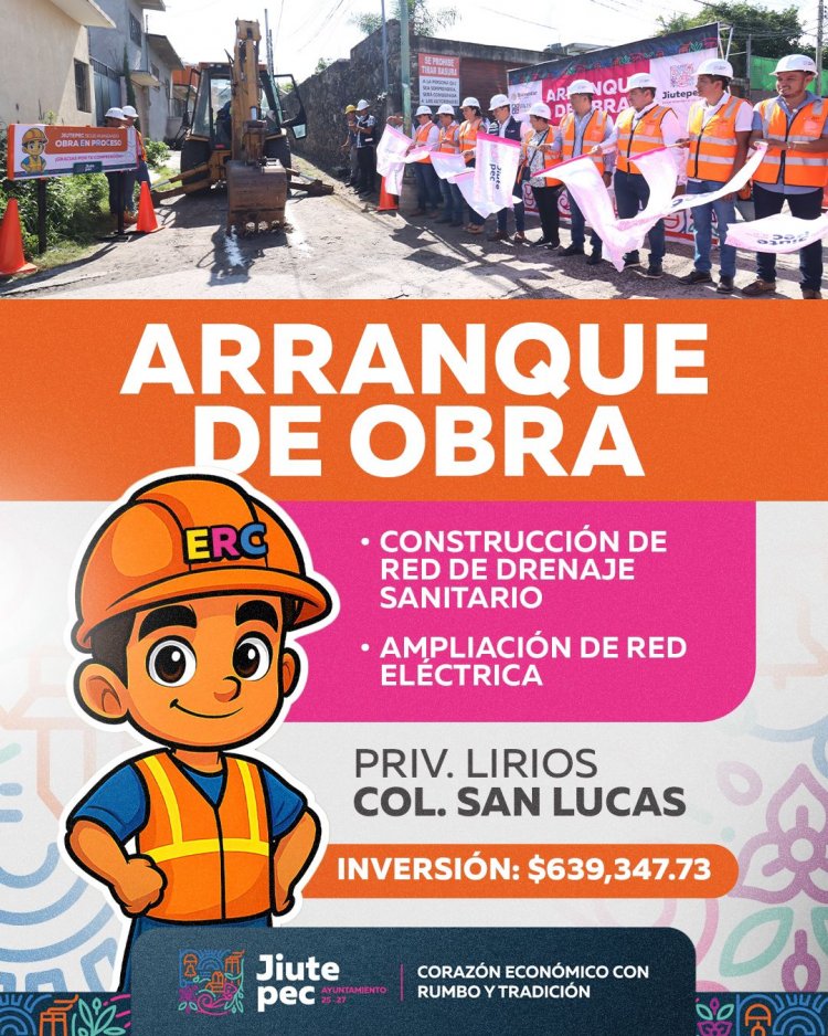 Arrancaron trabajos para 4  obras públicas en Jiutepec